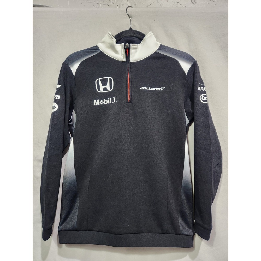 McLaren Honda Mobil 1 Formula 1 F1 Racing Team Pullover 1/4 Zip Dri Fit YXL‎